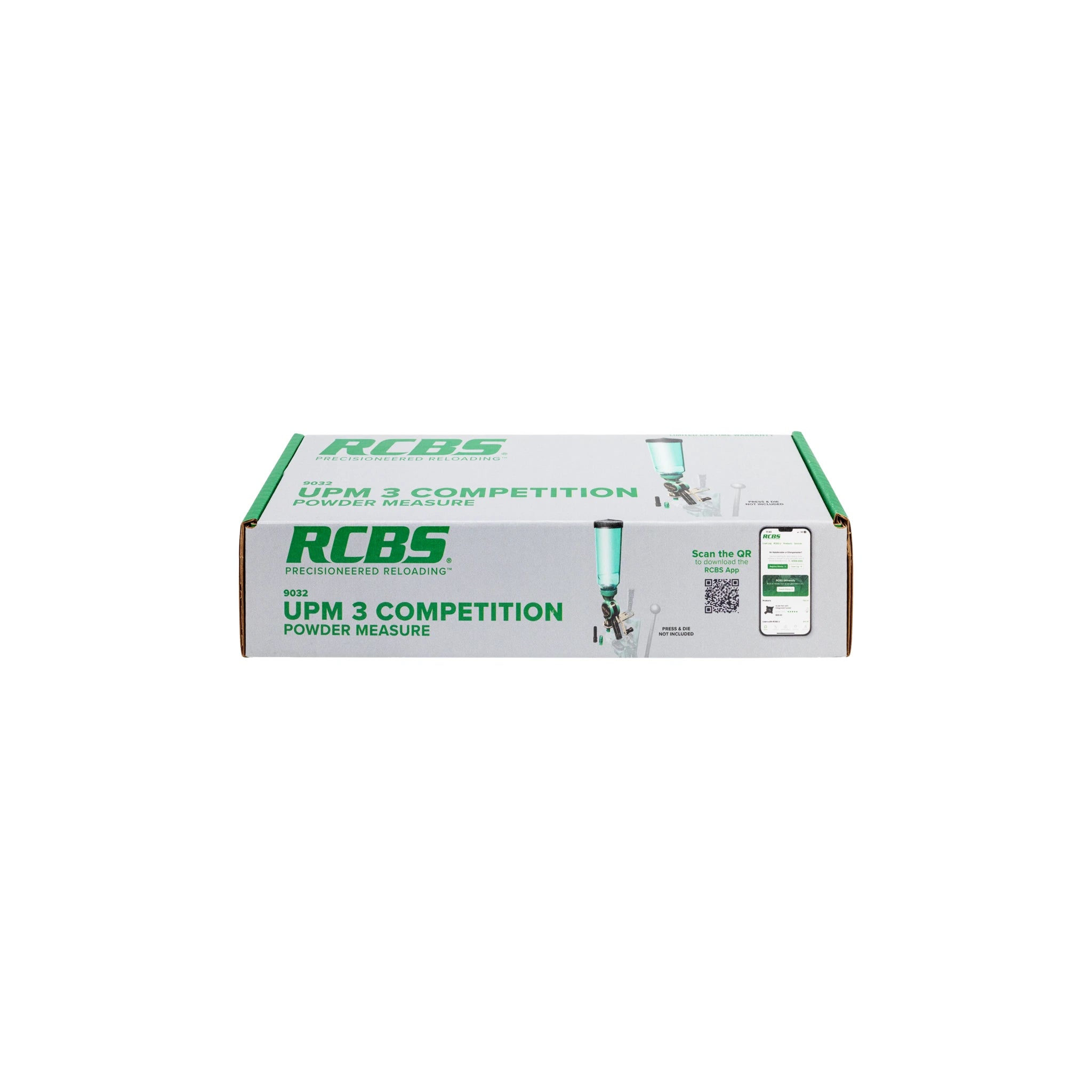 RCBS UPM-3 Competition Pulverdosierer mit Zubehörteilen im Montagebeispiel