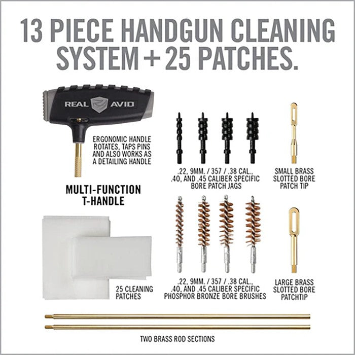 Real Avid GUN BOSS PRO Pistolen-Reinigungsset für .45, .40, .357, .38, 9MM Produktbild 5