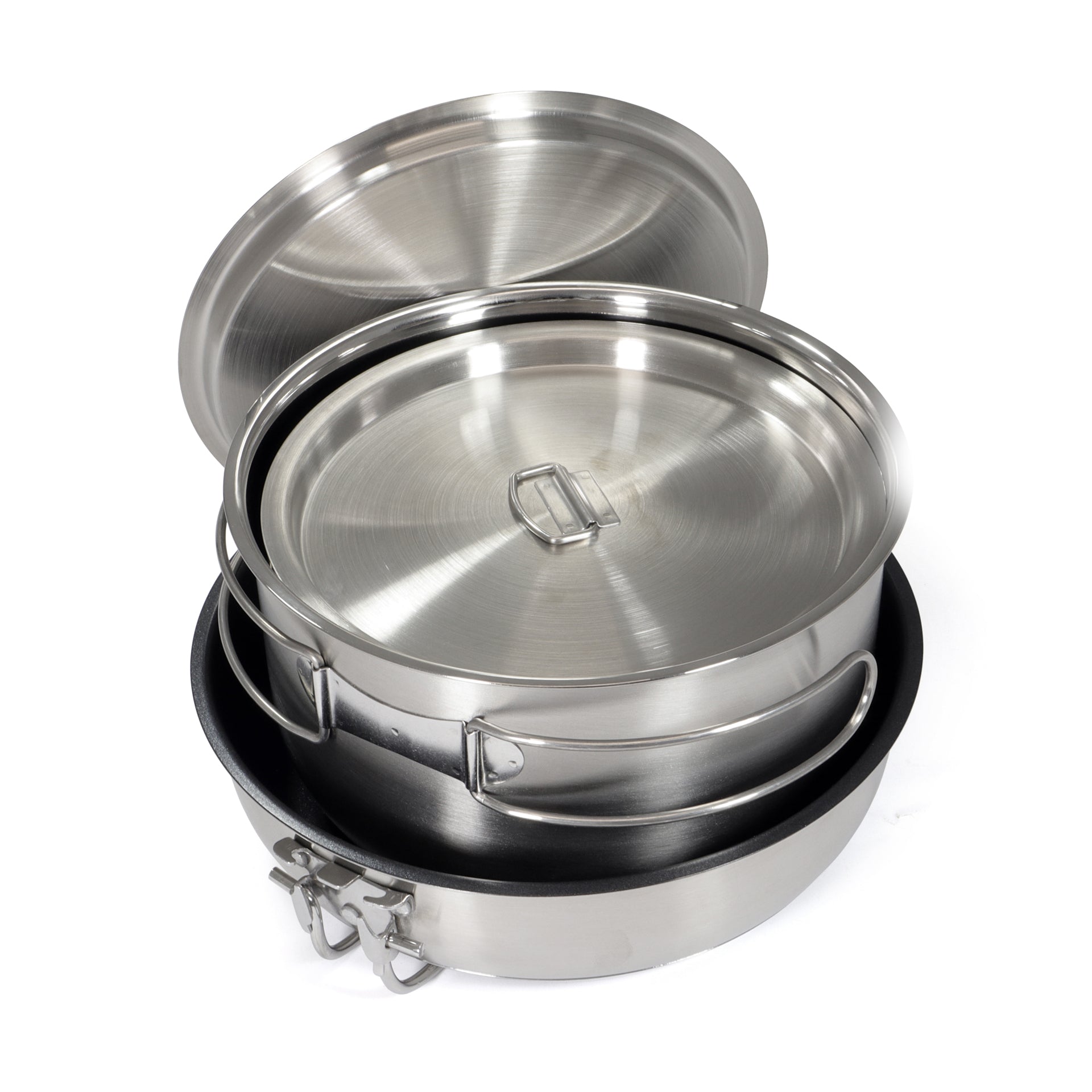 Origin Outdoors Edelstahlkochset Non-Stick – Detailbild 3