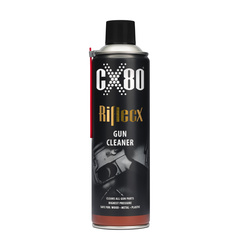 RifleCX Gun Cleaner 500 ml – offizielles Herstellerbild; Verkaufseinheit 12 Dosen
