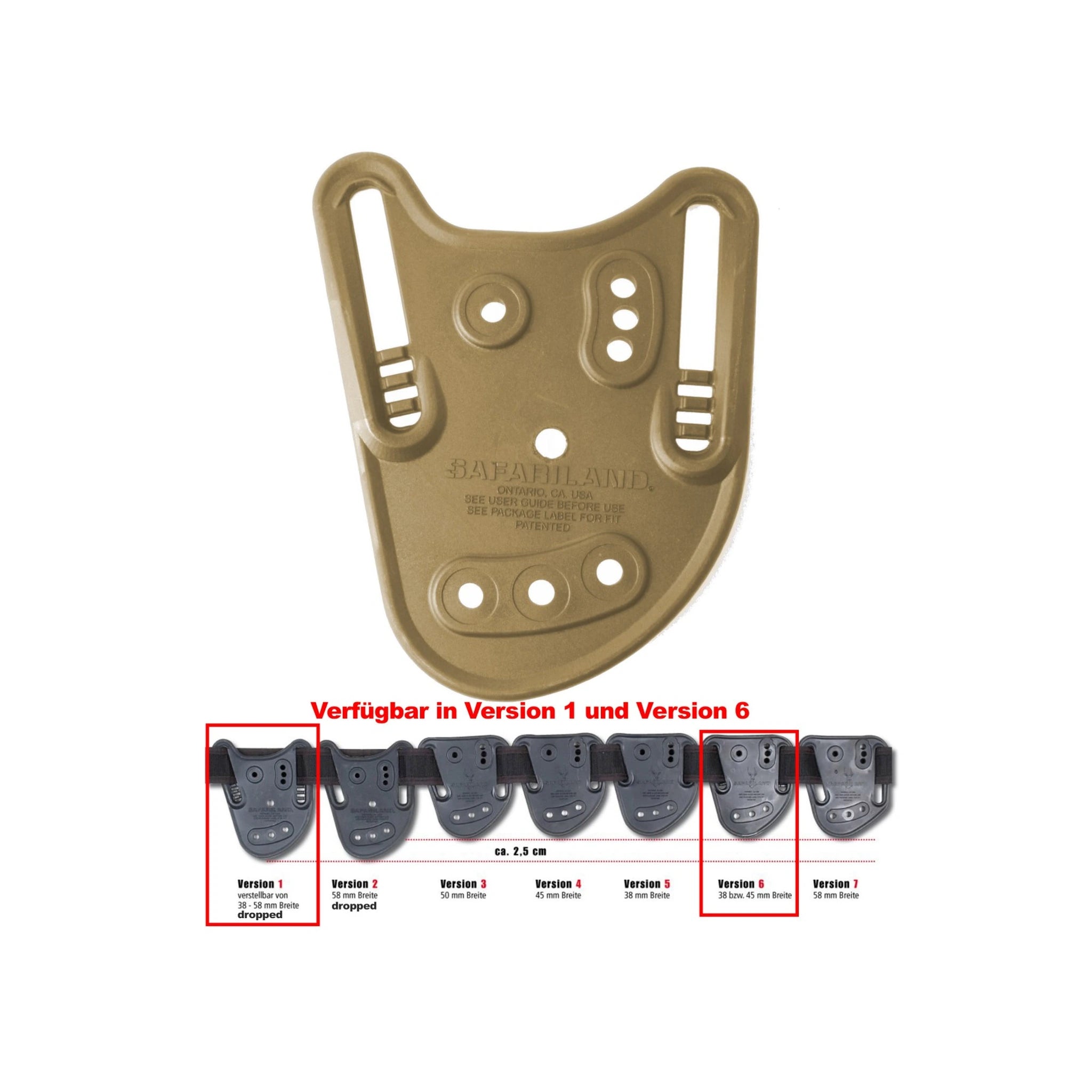 Safariland SAFARILAND® 567 UBL-Wechselsteg, beidhändig, beige (FDE brown) - Ansicht 1