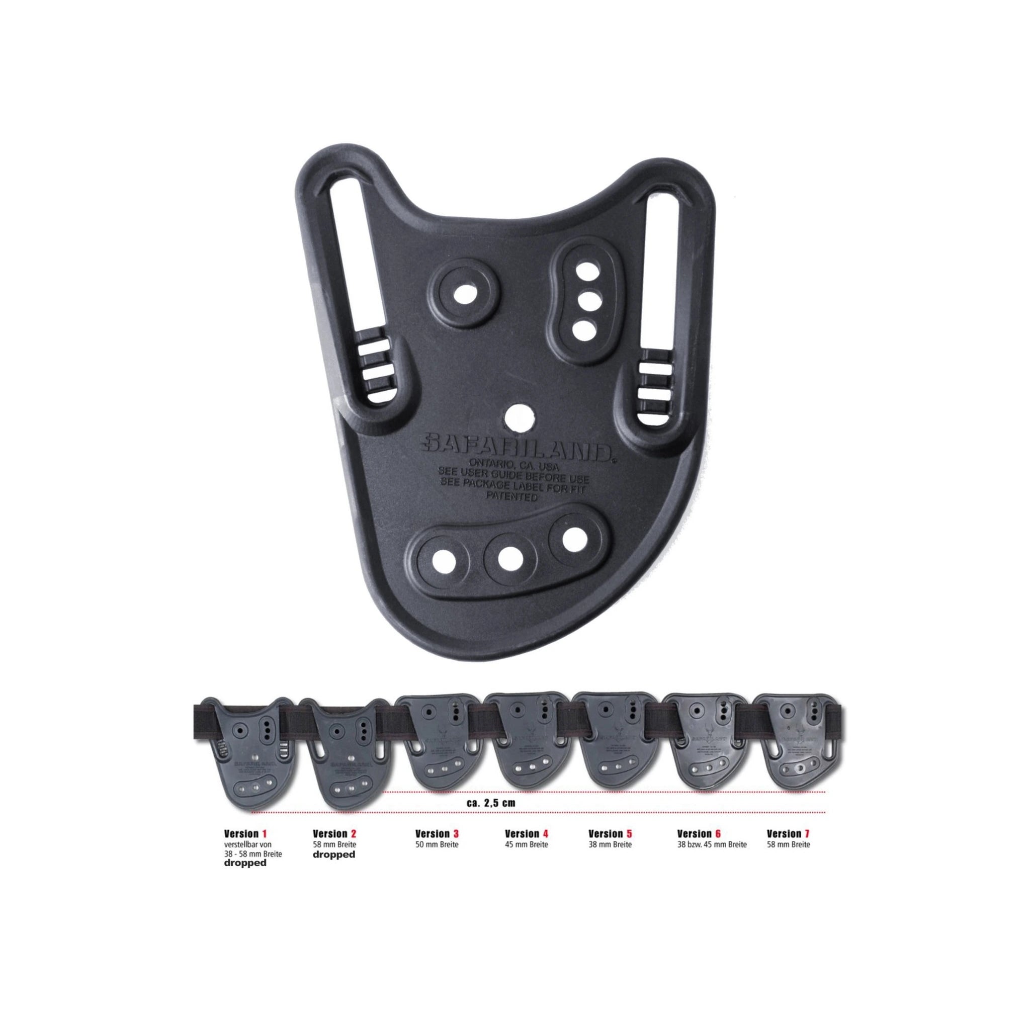 Safariland SAFARILAND® 567 UBL-Wechselsteg, beidhändig, schwarz - Ansicht 1