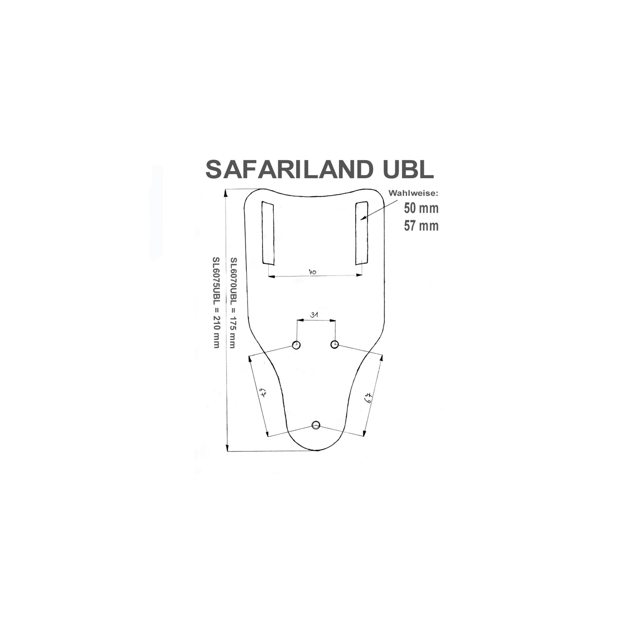 Safariland SAFARILAND® 6070 UBL-Wechselsteg (mittelhoch sitzend) - Ansicht 7