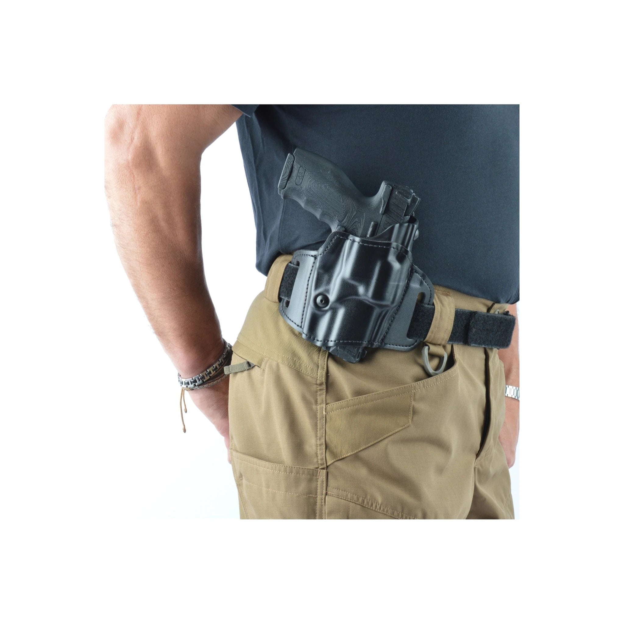 Safariland SAFARILAND® 637AG ALS Gürtelholster mit Doppelsicherung ALS/AG, Lederoptik - Ansicht 5