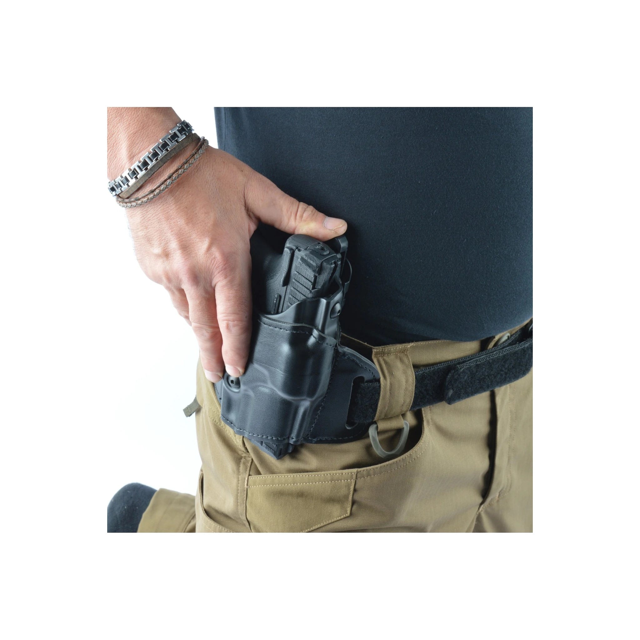 Safariland SAFARILAND® 637AG ALS Gürtelholster mit Doppelsicherung ALS/AG, Lederoptik - Ansicht 6
