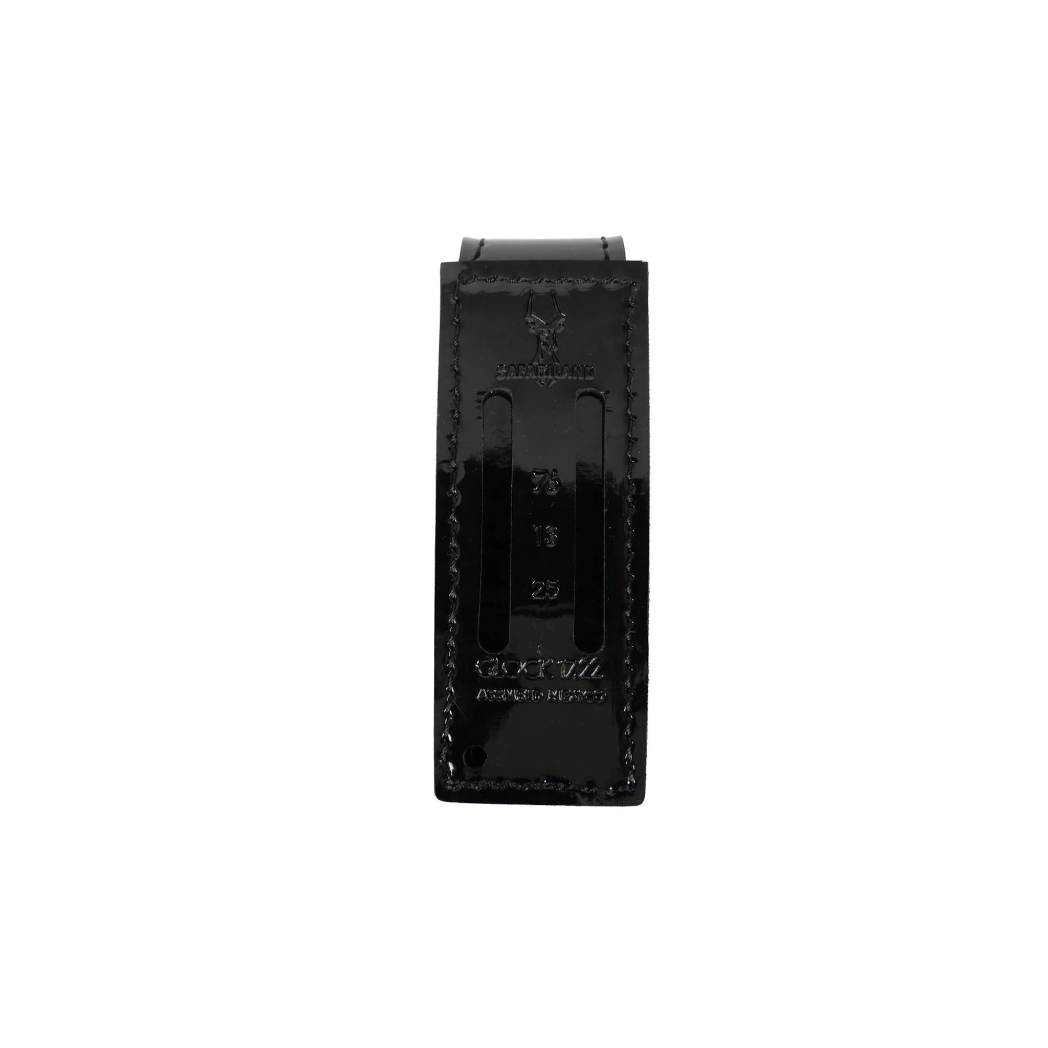 Safariland SAFARILAND® 76 HI GLOSS Einfach-Magazintasche f. Gürtel, Chrom Knopf - Ansicht 2