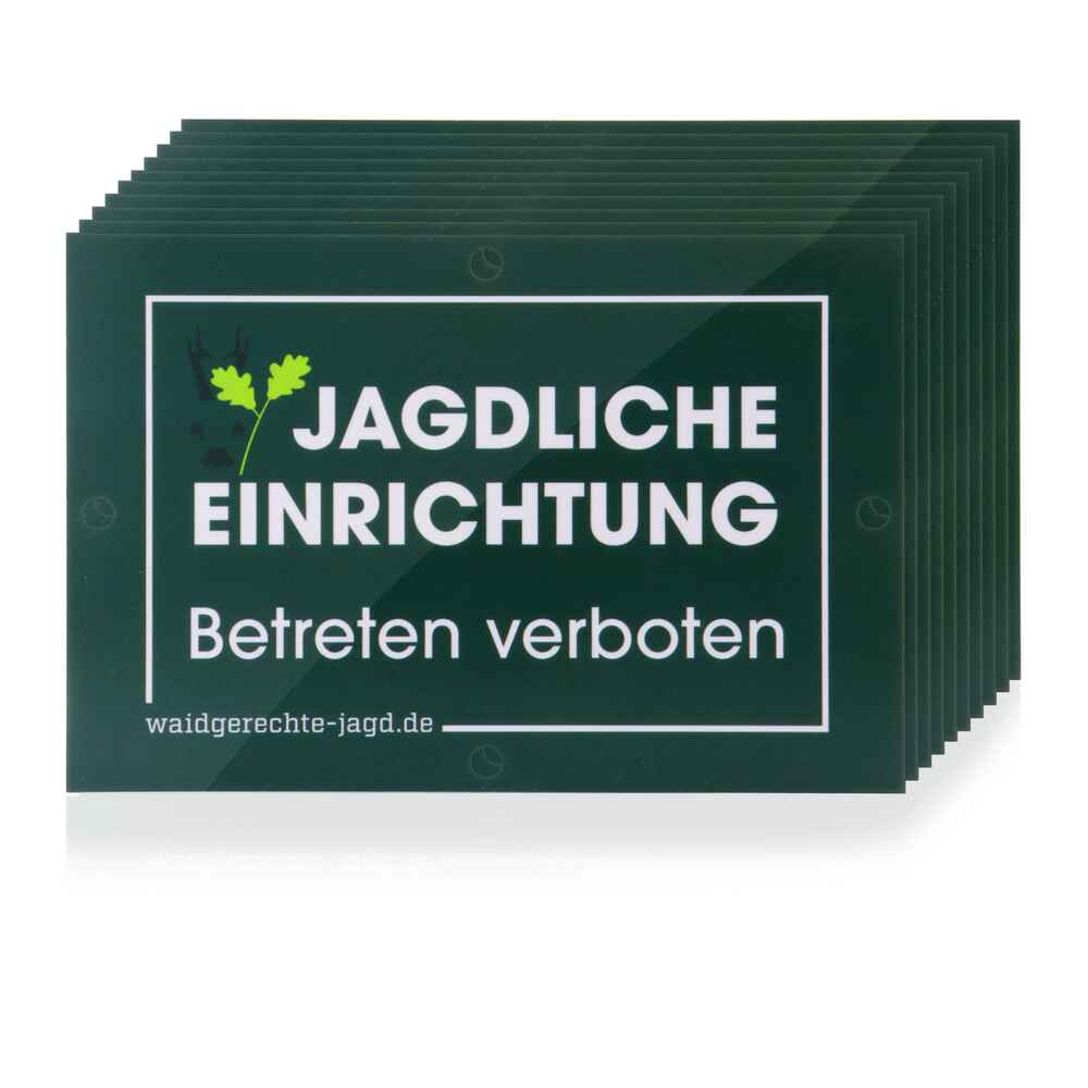 Waidgerechte Jagd Schild Jagdliche Einrichtung – 10er-Pack