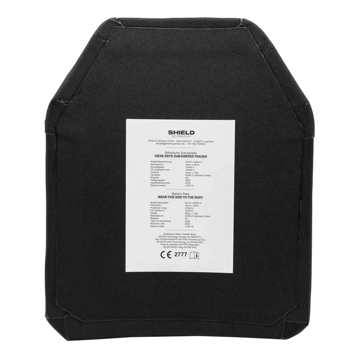 SHIELDSK1 / VPAM 4 Platte Single Curved 0,6kg - Einzeln - Black Raptor
