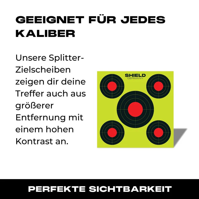 SHIELDSHIELD Germany Splatter Targets 10er Pack - Black Raptor