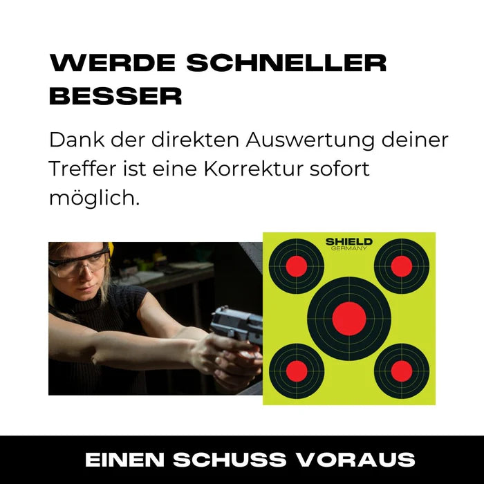 SHIELDSHIELD Germany Splatter Targets 10er Pack - Black Raptor