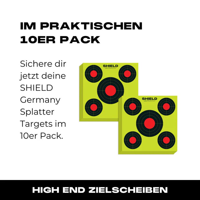 SHIELDSHIELD Germany Splatter Targets 10er Pack - Black Raptor