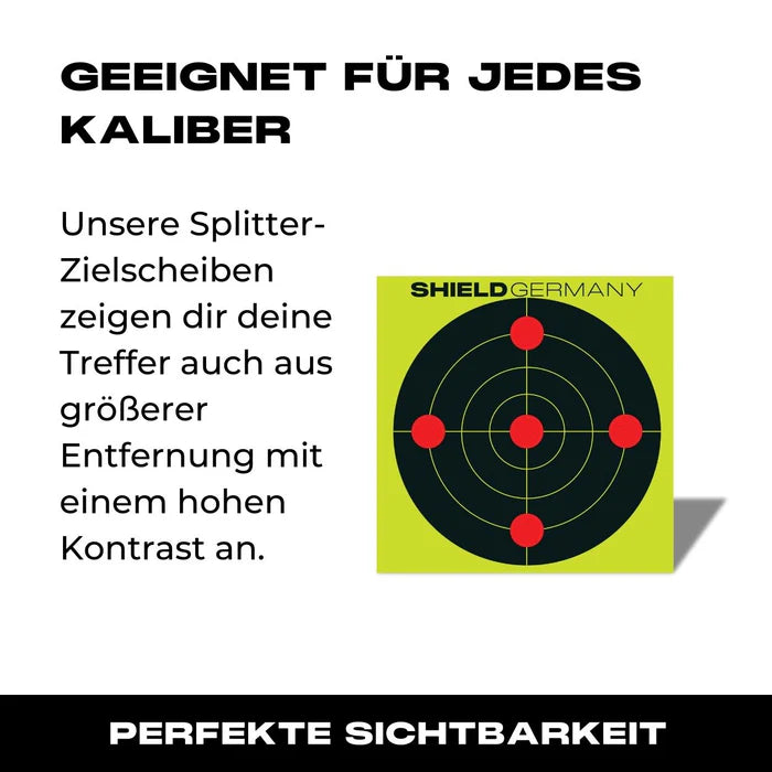 SHIELDSHIELD Germany Splatter Targets 10er Pack - Black Raptor
