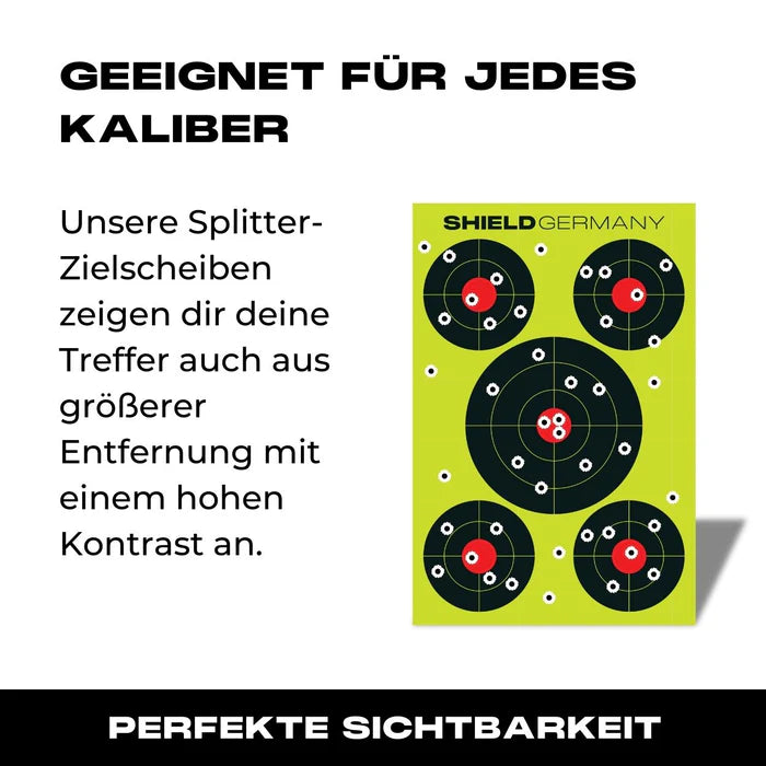 SHIELDSHIELD Germany Splatter Targets 10er Pack - Black Raptor