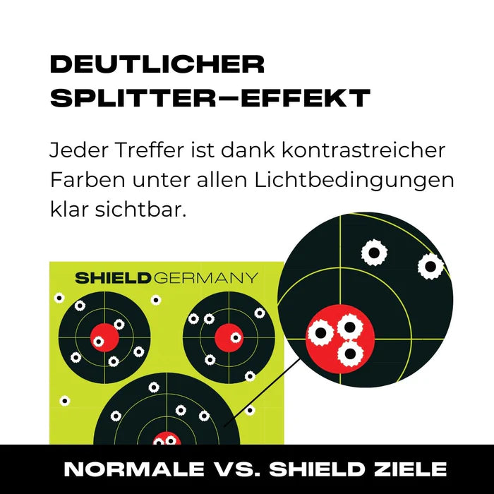 SHIELDSHIELD Germany Splatter Targets 10er Pack - Black Raptor