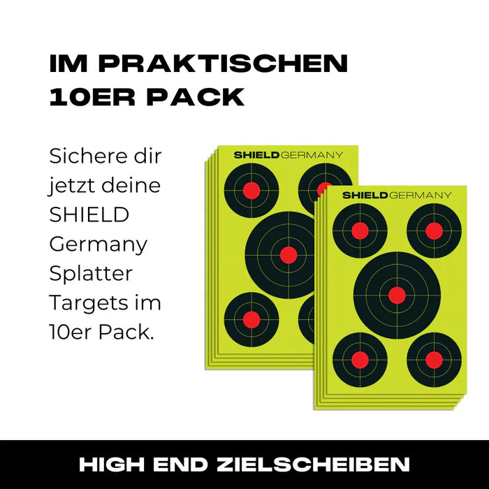 SHIELDSHIELD Germany Splatter Targets 10er Pack - Black Raptor