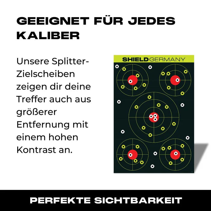 SHIELDSHIELD Germany Splatter Targets 10er Pack - Black Raptor