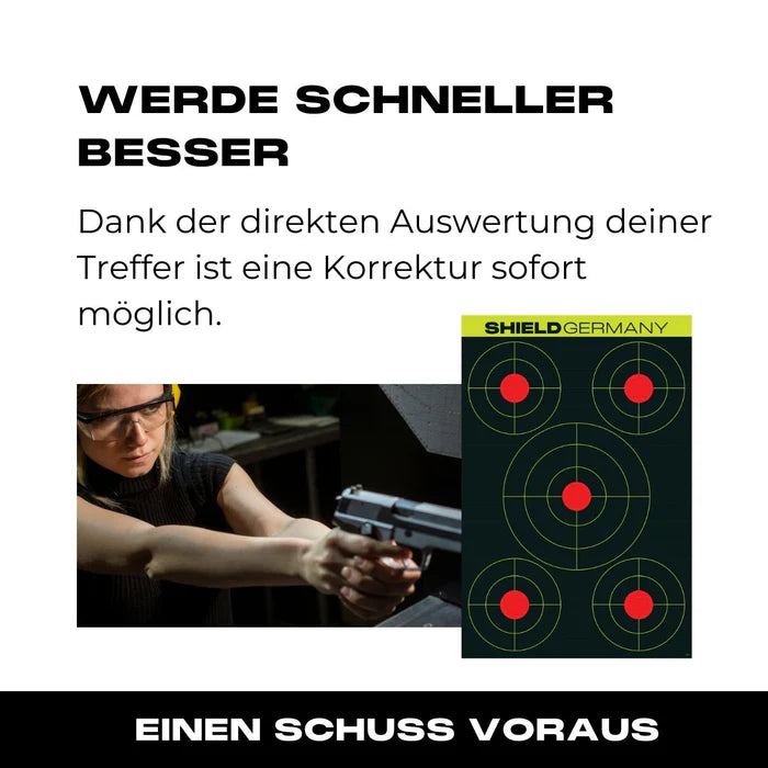 SHIELDSHIELD Germany Splatter Targets 10er Pack - Black Raptor