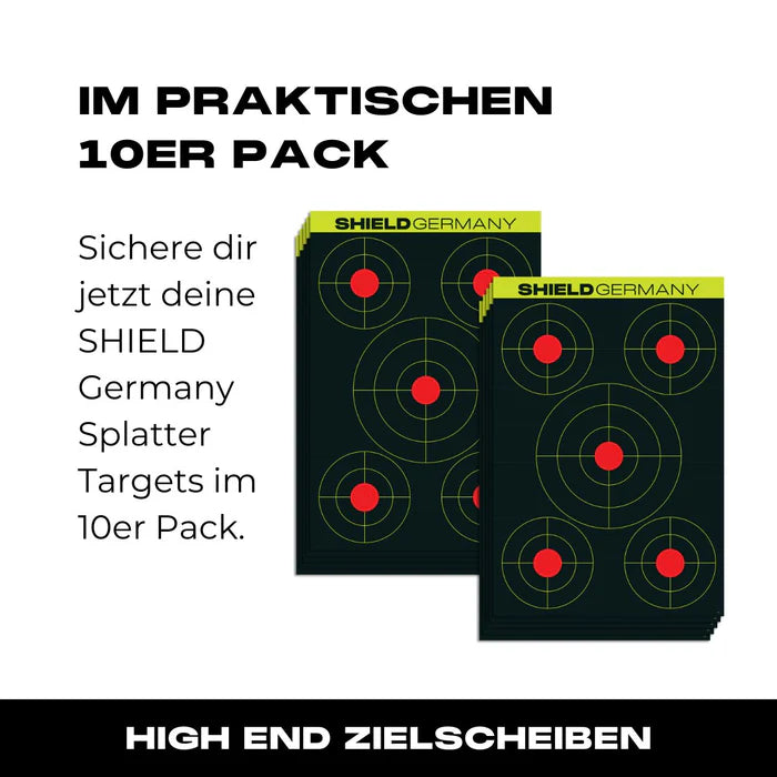 SHIELDSHIELD Germany Splatter Targets 10er Pack - Black Raptor