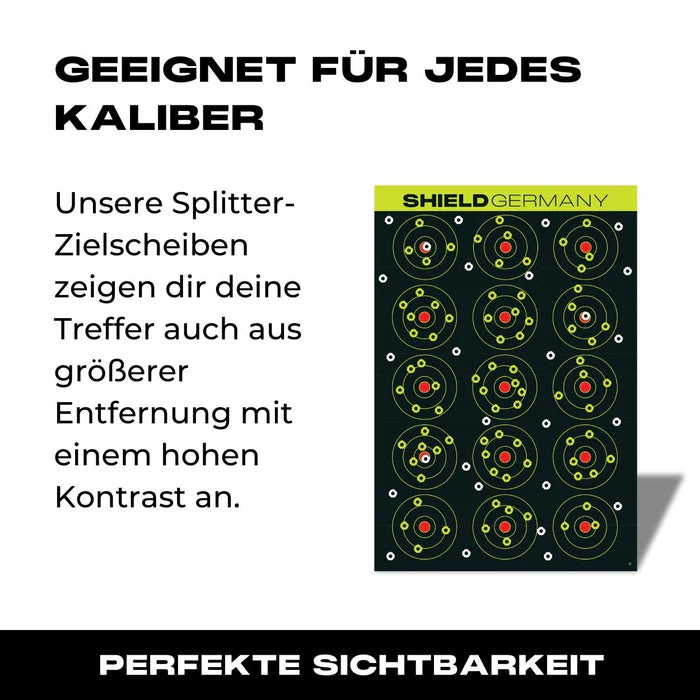 SHIELDSHIELD Germany Splatter Targets 10er Pack - Black Raptor