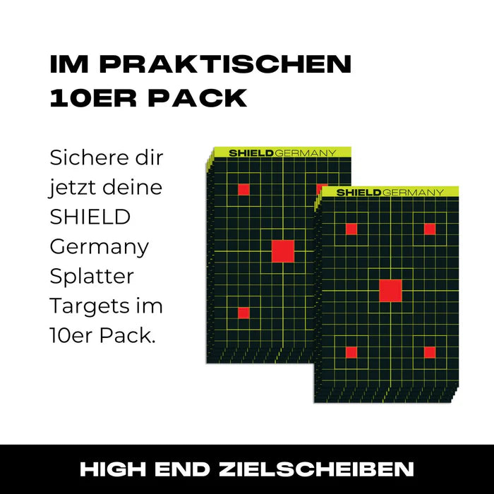 SHIELDSHIELD Germany Splatter Targets 10er Pack - Black Raptor