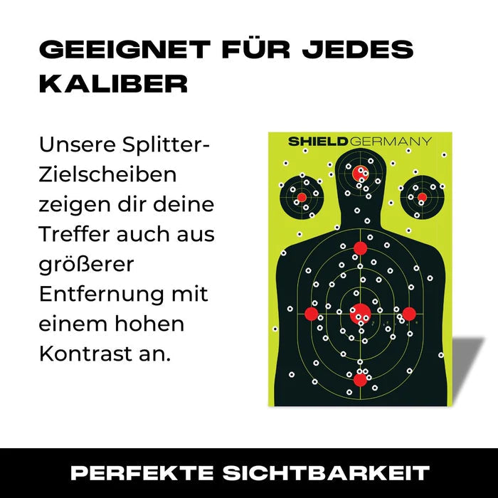 SHIELDSHIELD Germany Splatter Targets 10er Pack - Black Raptor