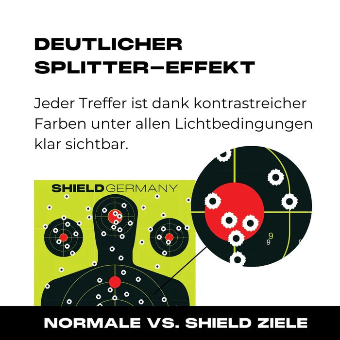SHIELDSHIELD Germany Splatter Targets 10er Pack - Black Raptor