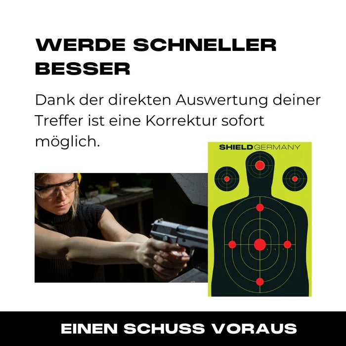 SHIELDSHIELD Germany Splatter Targets 10er Pack - Black Raptor