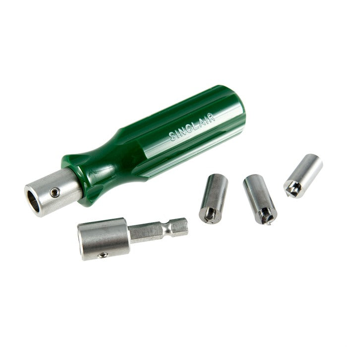SINCLAIR Premium Primer Pocket Uniformer Kit mit Handgriff, Power-Adapter und vier Hartmetall-Uniformierern
