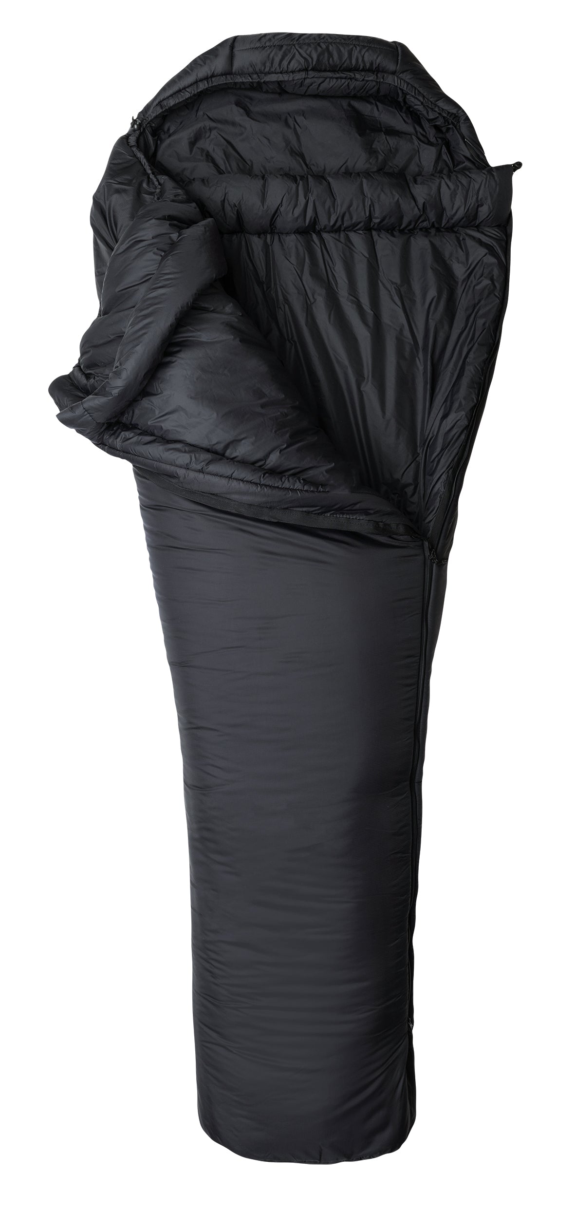 Snugpak Softie 15 Discovery XL Schwarz geöffnet mit Wärmekragen und Reißverschluss