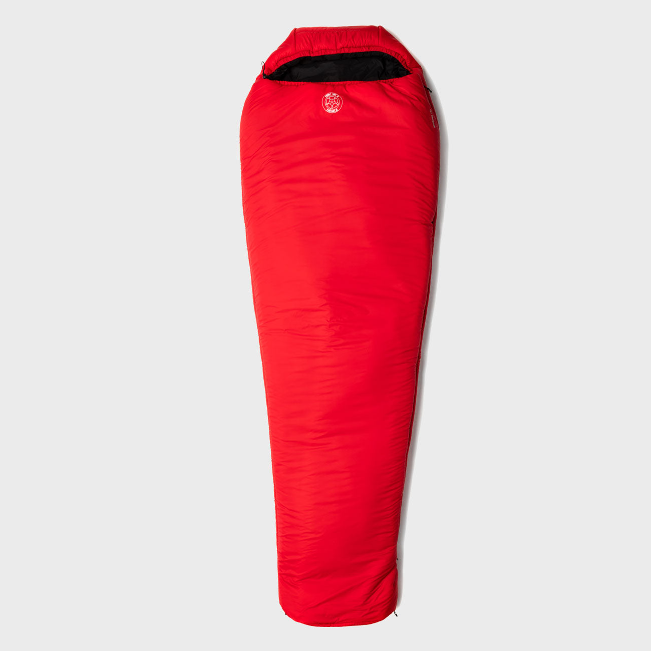 Snugpak Softie 15 Extra Long Rot Schwarz mit rechtem Reißverschluss – geschlossen