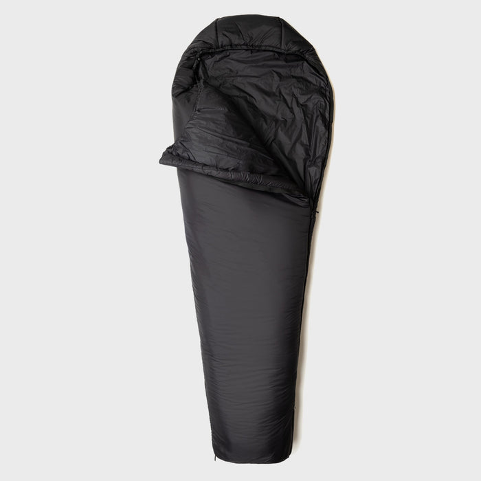 Snugpak Softie 9 Hawk Schwarz – geöffnet mit Innenfutter