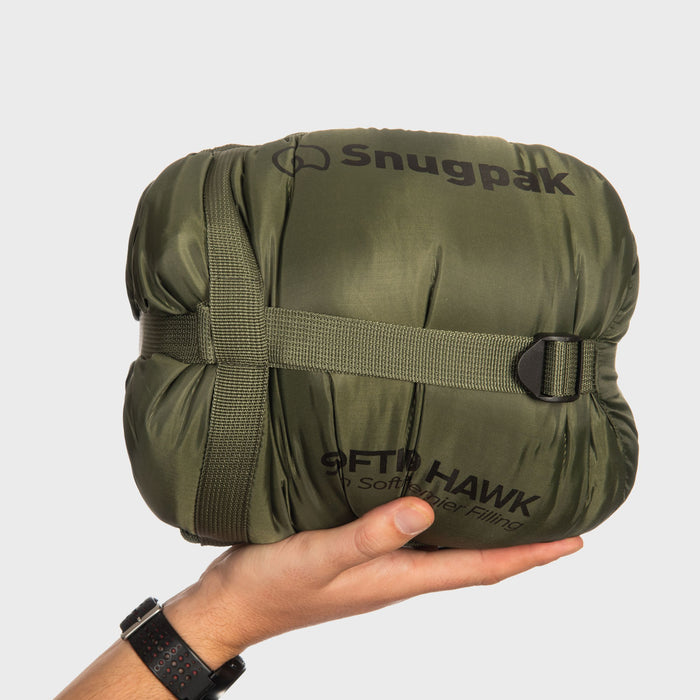 Snugpak Softie 9 WGTE Short Oliv im Kompressionspacksack