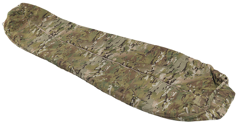 Snugpak Special Forces 1 Schlafsack in Multicam geschlossen mit zentralem Reißverschluss