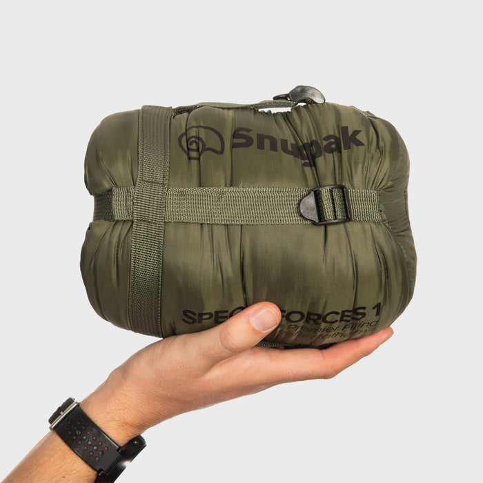 Snugpak Special Forces 1 WGTE Oliv im Kompressionspacksack