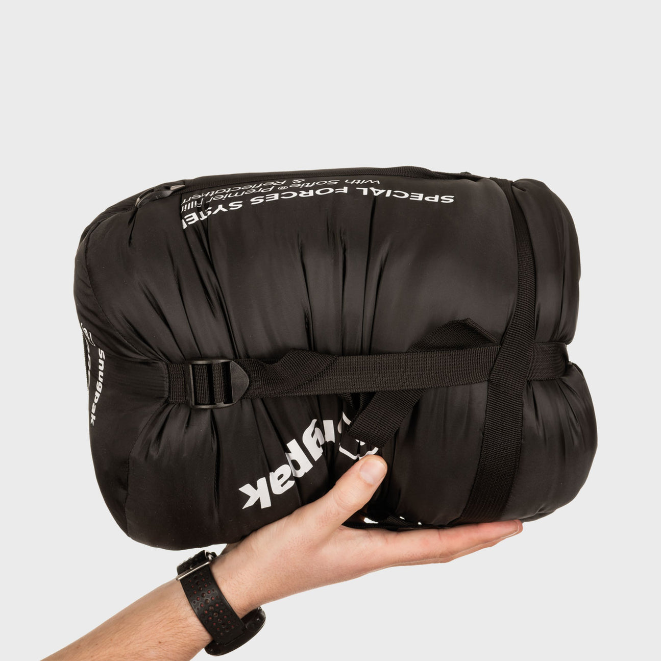 Snugpak Special Forces Complete System Schwarz – komprimiertes Packmaß