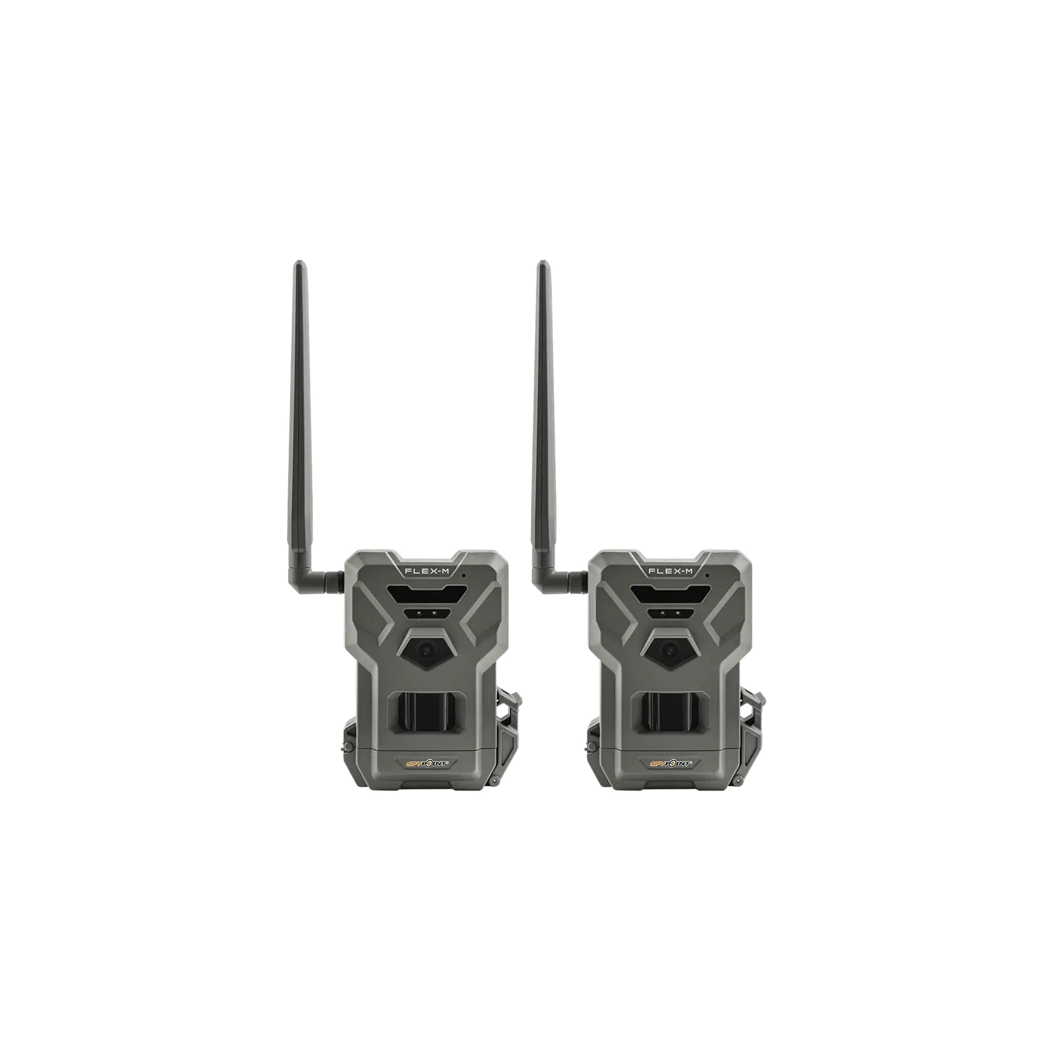 Zwei SPYPOINT FLEX-M Mobilfunk-Wildkameras nebeneinander
