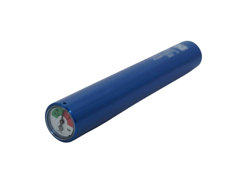 STEYR SPORT Druckluftbehälter LP 190 mm in Blau mit integriertem Manometer – SKU 36347002