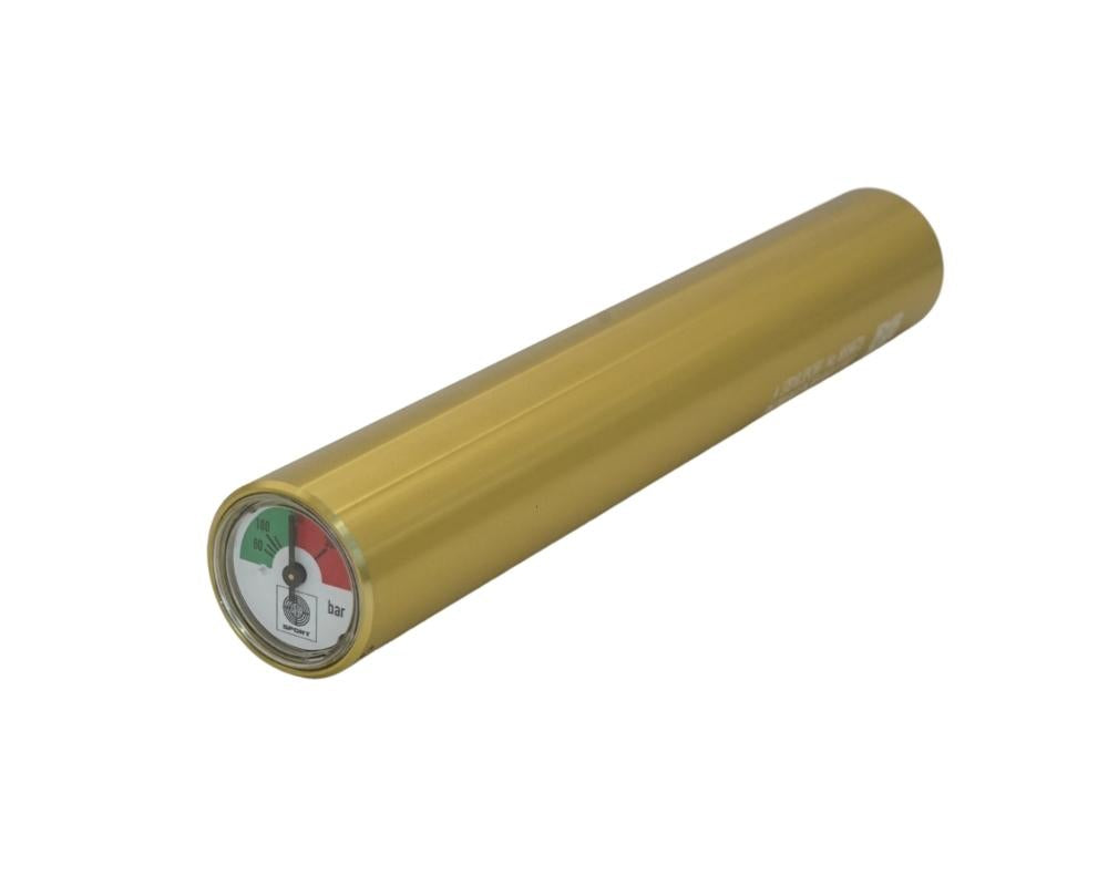 STEYR SPORT Druckluftbehälter LP 190 mm in Gold mit integriertem Manometer – SKU 36347003