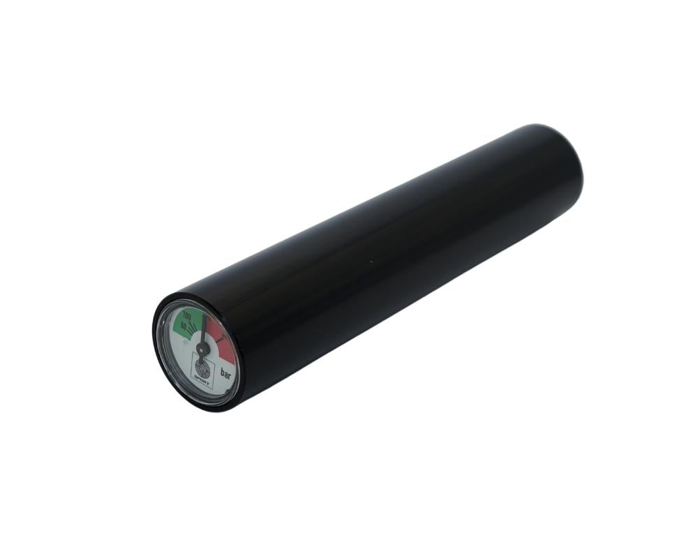 STEYR SPORT Druckluftbehälter LP 190 mm in Schwarz mit integriertem Manometer – SKU 36347004