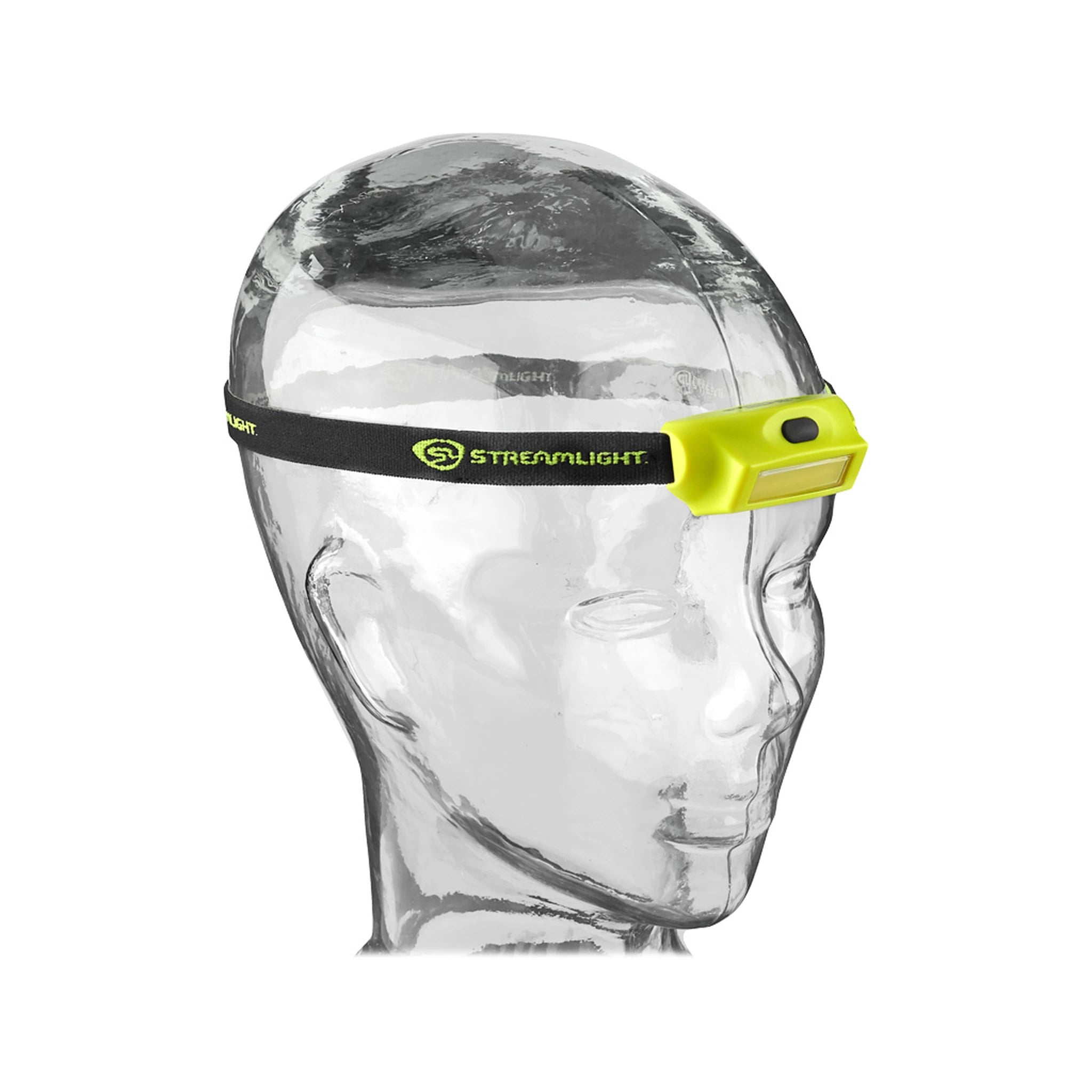 Streamlight Bandit Pro Stirnlampe mit Kopfband an einer Kopfattrappe