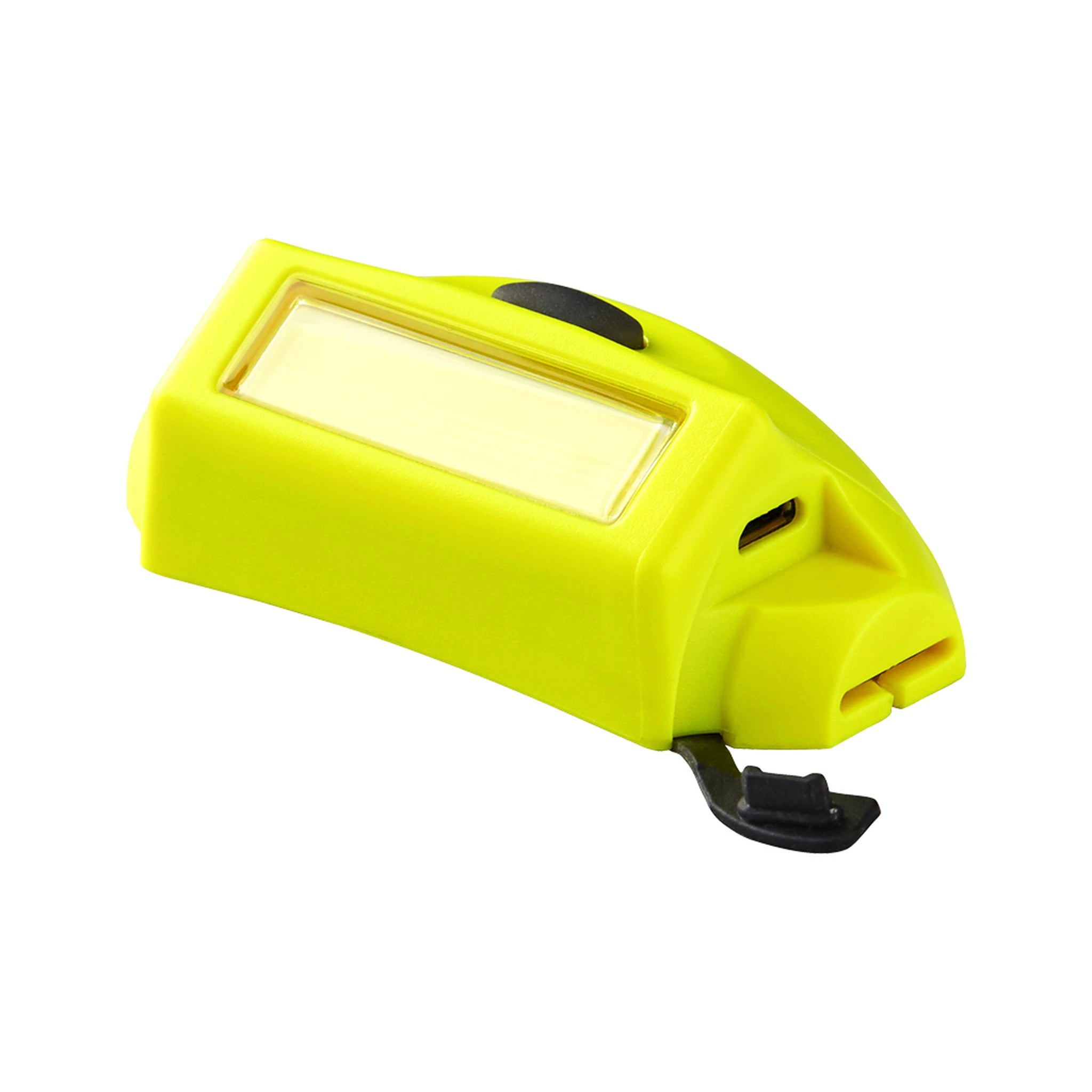 Streamlight Bandit Pro Stirnlampe mit geöffnetem Ladeanschluss in der Detailansicht