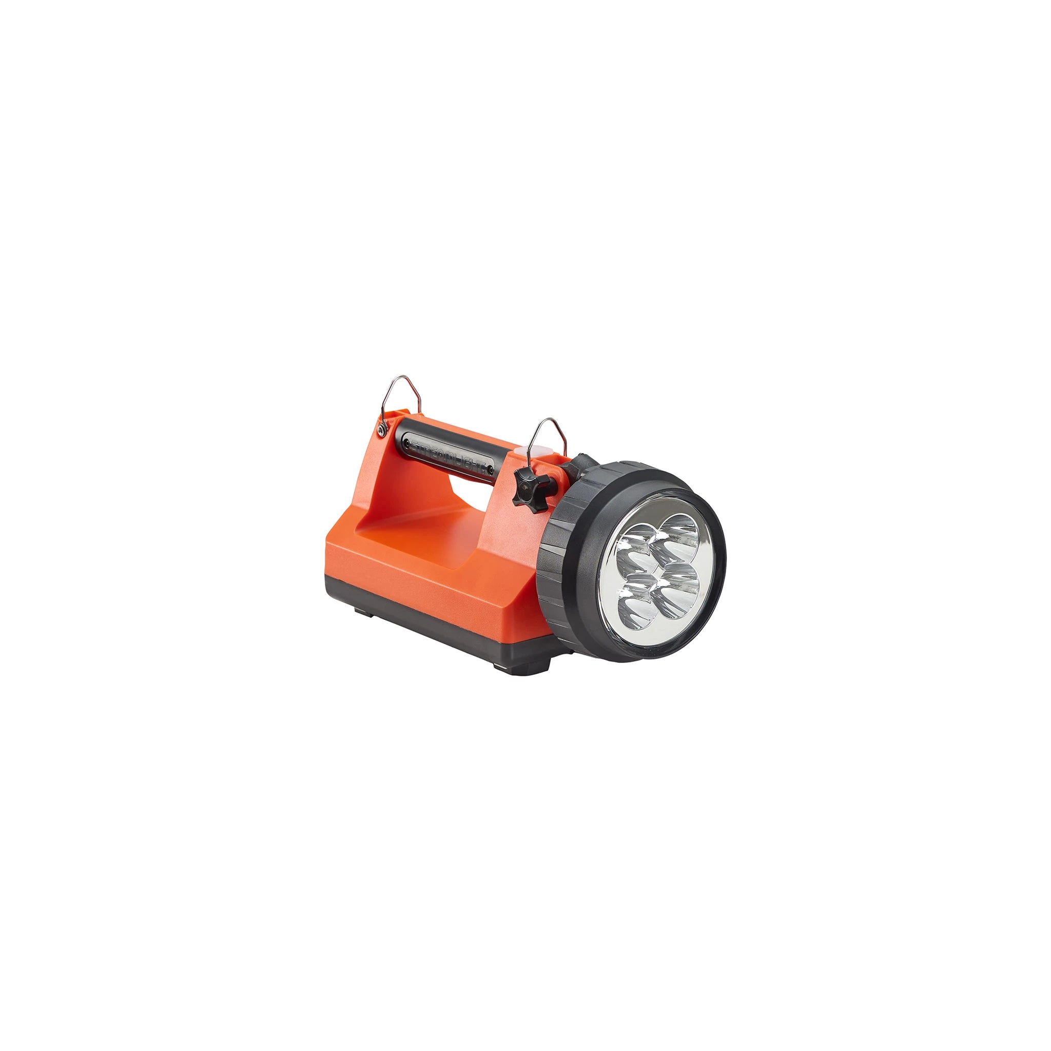 Seitliche Ansicht der Streamlight E-Spot LiteBox mit verstellbarem Leuchtenkopf
