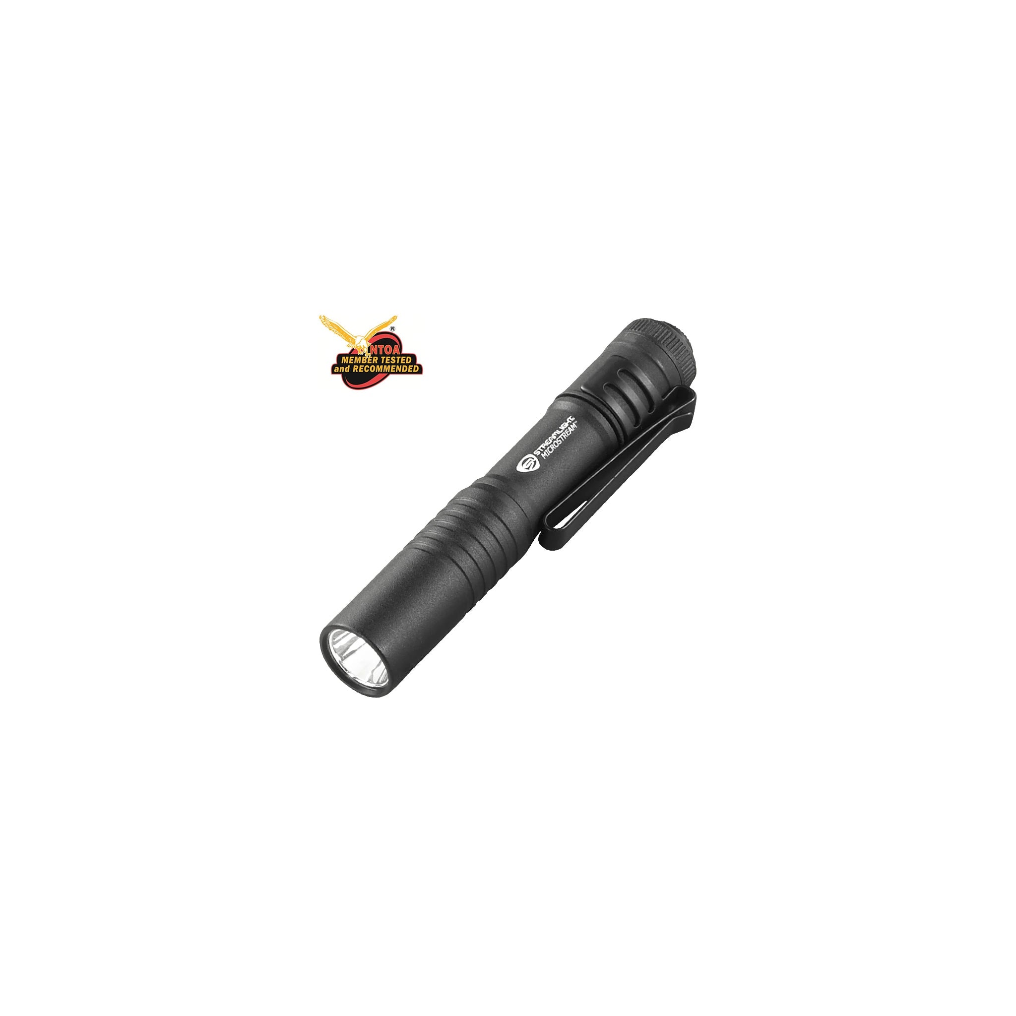 Schwarze Streamlight MicroStream Taschenlampe mit Clip