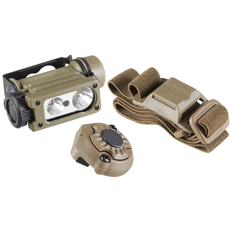 Streamlight Sidewinder Compact III Military in Coyote mit E-Mount und Kopfband