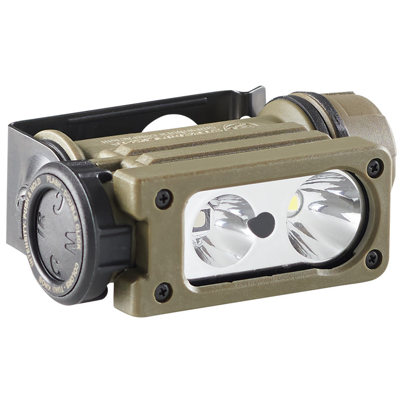 Streamlight Sidewinder Compact III UC in Coyote, Hauptansicht mit zwei C-Farbstellungen