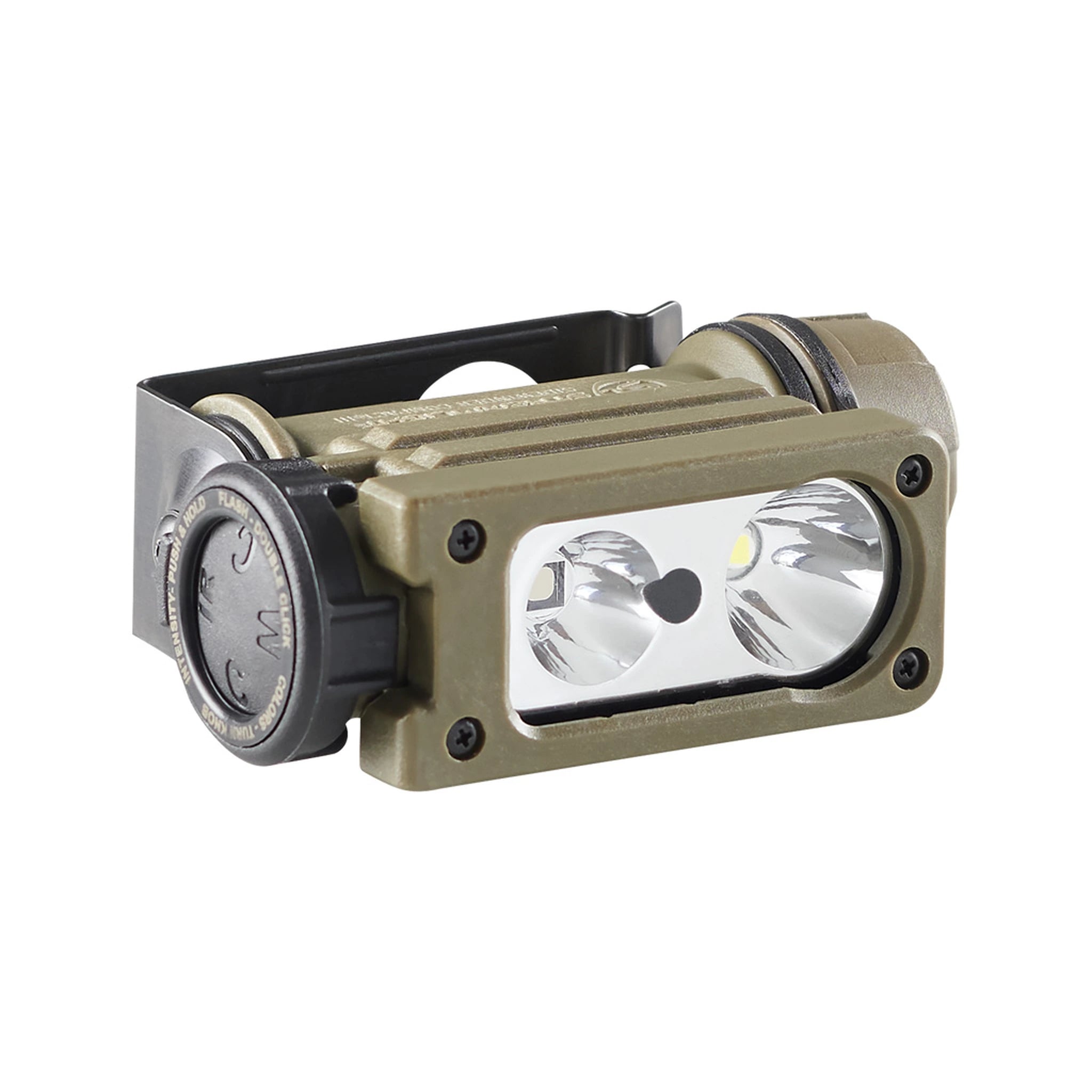 Streamlight Sidewinder Compact III UC in Coyote, Hauptansicht mit zwei C-Farbstellungen