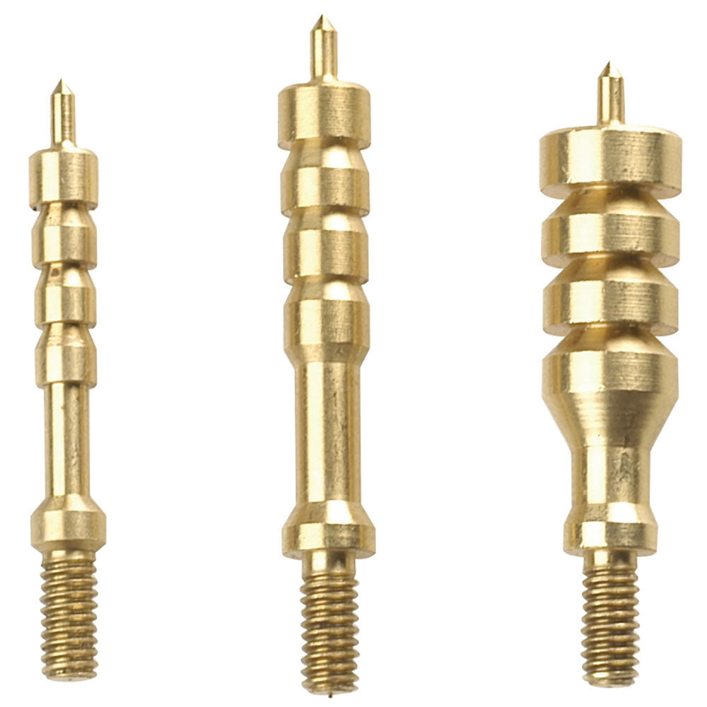 TIPTON 749245 Solid Brass Jag Set – Detailansicht kaliberspezifischer Messing-Patchhalter