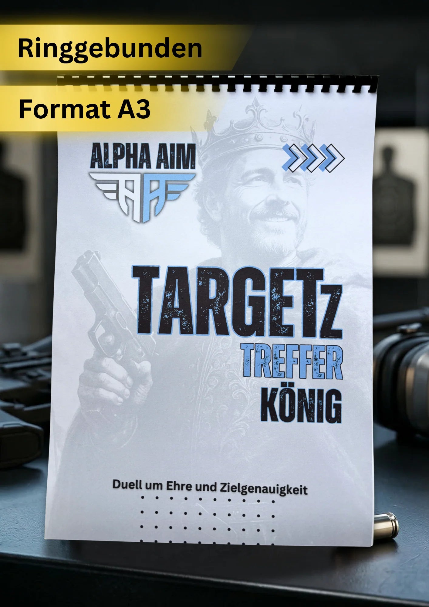 ALPHA AIM TARGETz Trefferkönig – A3-Zielscheibenblock Produktansicht
