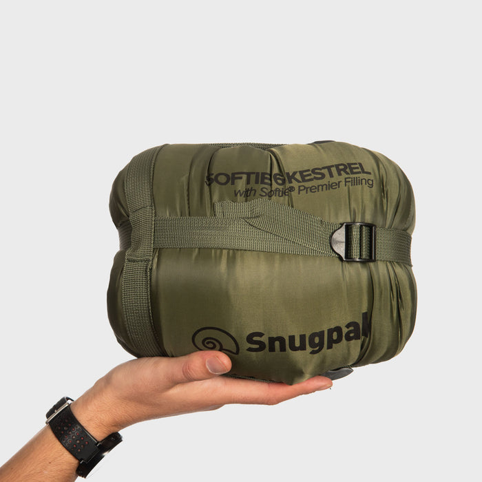 Snugpak Softie 6 WGTE Short Oliv im Kompressionspacksack