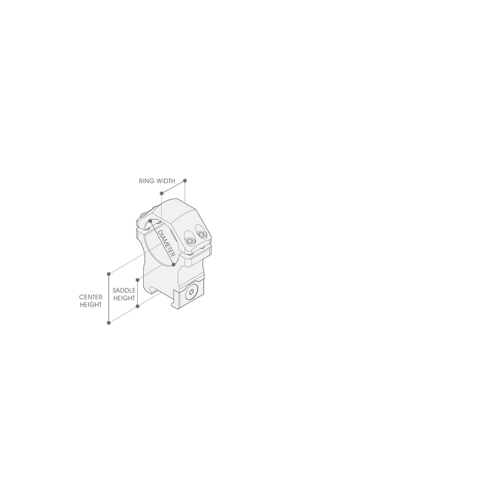 UTG AQR422 ACCU-SYNC 34 mm QR Scope Rings Massgrafik